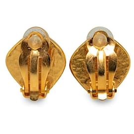 Chanel-Chanel Coco Mark Stone Earrings Gold-Golden,Metallic