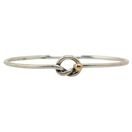 Tiffany & Co-Pulseira Bangle Love Knot Tiffany & Co SV925 Prata K18YG Ouro Amarelo-Prata,Metálico