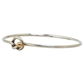 Tiffany & Co-Pulseira Bangle Love Knot Tiffany & Co SV925 Prata K18YG Ouro Amarelo-Prata,Metálico