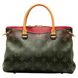 Louis Vuitton-Louis Vuitton Monogram Pallas BB Handbag M41241 Red PVC Leather-Red