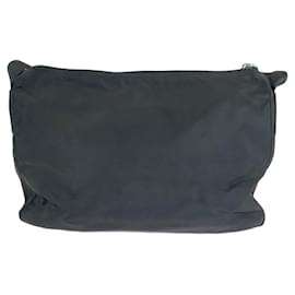 Prada-Prada Nylon Tessuto Triangle Logo Messenger Bag-Black