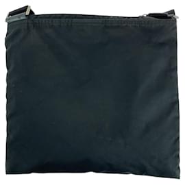 Prada-Prada Nylon Tessuto Triangle Logo Shoulder Bag-Black