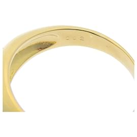 Autre Marque-K18YG Yellow Gold Heart Ring with Diamonds-Golden