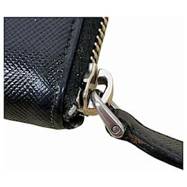 Prada-Prada Saffiano Leather Long Wallet 1ML506-Black