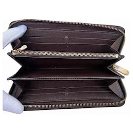 Louis Vuitton-Louis Vuitton Damier Ebene Zippy Wallet N60015-Brown
