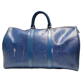 Louis Vuitton-Louis Vuitton Epi Keepall 45 Bag M42975-Blue