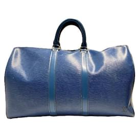 Louis Vuitton-Louis Vuitton Epi Keepall 45 Bag M42975-Blue