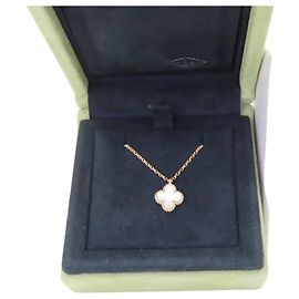 Van Cleef & Arpels Sweet Alhambra Necklace 18YG White