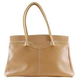 Tod's-Tod's Calf Mocassino Shoulder Bag Beige-Beige