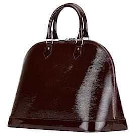 Louis Vuitton-Louis Vuitton Alma GM Handbag Purple PVC Leather-Purple