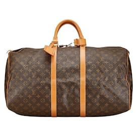 Louis Vuitton-Louis Vuitton Monogram Keepall 55 Boston Bag-Brown