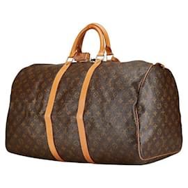Louis Vuitton-Louis Vuitton Monogram Keepall 55 Boston Bag-Brown