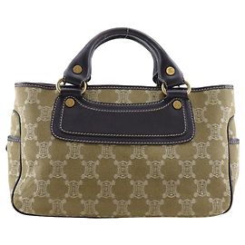 Céline Sac à main Celine Canvas Boogie Bag Khaki Vert