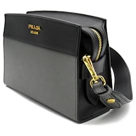 Prada-Prada Saffiano Leather Shoulder Bag 1BH043-Grey