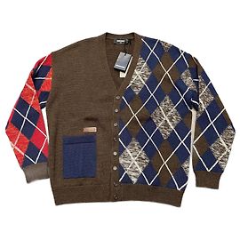 Cardigan Dsquared2 in lana marrone rosso blu Marrone Rosso Blu