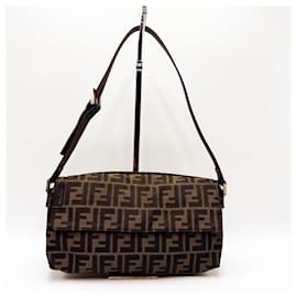 Fendi-Sac à épaule Fendi Baguette Zucca Zucchino-Marron
