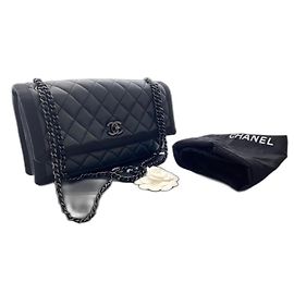 Chanel Black Leather Handbag Black