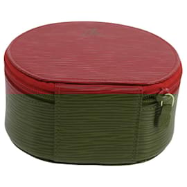 Louis Vuitton-LOUIS VUITTON Epi Ecrin Bijoux 12 Jewelry Box Red M48207 LV Auth ep6755-Red