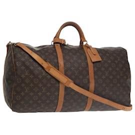 Louis Vuitton-LOUIS VUITTON Monogram Keepall Bandouliere 60 Boston Bag M41412 LV Auth 103163-Monogram