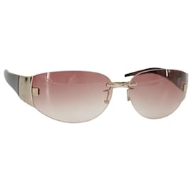 Fendi-FENDI Sunglasses Plastic Pink Silver Auth am7300-Silvery,Pink