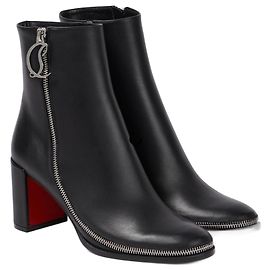 Botines de cuero CL Zip de Christian Louboutin Negro