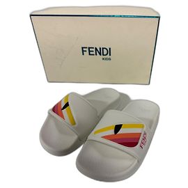Sandales Fendi Enfant Blanches en Caoutchouc Taille 29 Blanc