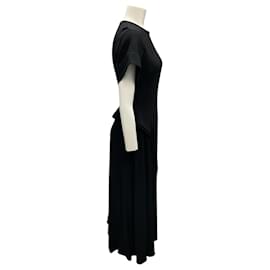 Ulla Johnson-Ulla Johnson Black Noir Cassia Silk Midi Dress-Black