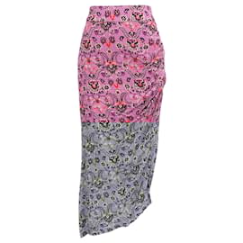 Autre Marque-Smythe Violet Bandana Asymmetrical Midi Skirt-Pink