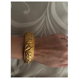 Lanvin-Rigid bracelet with snap closure-Golden