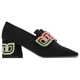 Hermès-Hermès Donna 60 Pumps in Black Canvas-Black