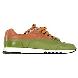 Hermès-Hermès Trail Lace Up Sneakers in Brown Leather -Brown