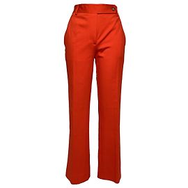 Pantalones Victoria Beckham en viscosa roja Roja