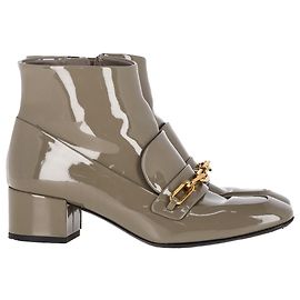 Botas Burberry Chettle con acentos de cadena en cuero sintético gris Gris