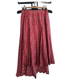 Saia Fendi em twill de seda plissada Multicor
