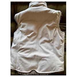 Loro Piana-Loro Piana vest in cashmere and Argentine fox.-Beige