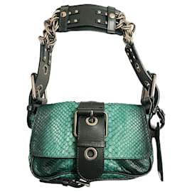 Chloé  Limited Edition Python Mini Chain Bag by Phoebe Philo Green Light green Dark green