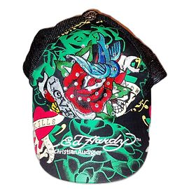 Autre Marque Cappellino da baseball Don Ed Hardy di Christian Audigier Nero Rosso Verde