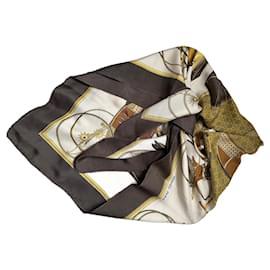 Sciarpa Hermès in seta marrone Marrone