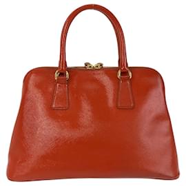 Prada-Prada Saffiano Leather 2way Handbag-Orange