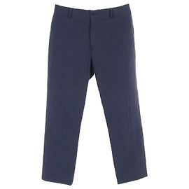 Hermès Calças de lã e algodão Hermes Azul marinho