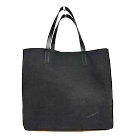 Prada-Prada Monkey Logo Canvas Tote Bag Black-Black