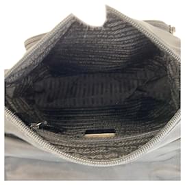 Prada-Prada Nylon Tessuto Triangle Logo Shoulder Bag-Black
