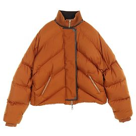 Hermès Jaqueta de down de poliéster xadrez Hermes Bolduc Outro