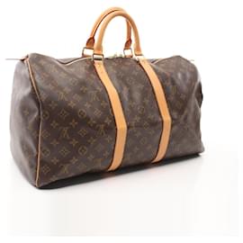 Louis Vuitton-Louis Vuitton Keepall 50 Boston Bag Monogram M41426-Brown