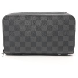 Louis Vuitton-Louis Vuitton Zippy XL Damier Graphite Wallet N41503-Black