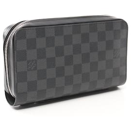 Louis Vuitton-Louis Vuitton Zippy XL Damier Graphite Wallet N41503-Black