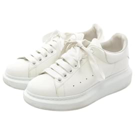 Alexander Mcqueen-Alexander McQueen Oversized Leather Sneakers-White