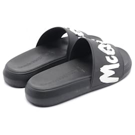 Alexander Mcqueen-Alexander McQueen Graffiti Rubber Pool Slide-Black