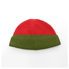 Versace-Versace Wool Knit Cap Hat Red-Red