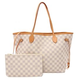 Louis Vuitton-Louis Vuitton Neverfull MM Tote Bag N40604-White